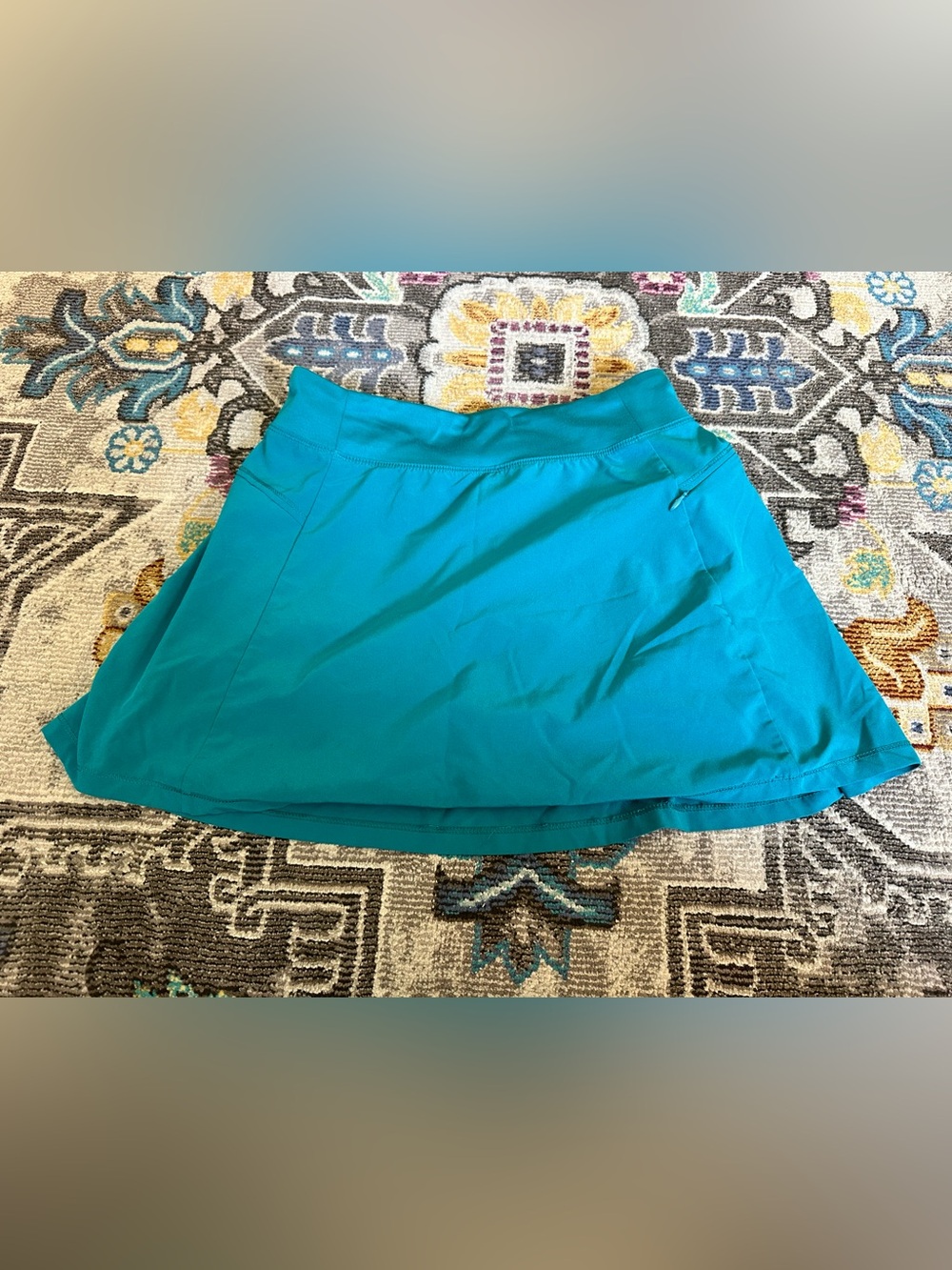 All in Motion Girls Mid-Rise Knit Active Skort Teal Turquoise Size XL (14)